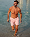 Men Swim Shorts - Classic Light Pink